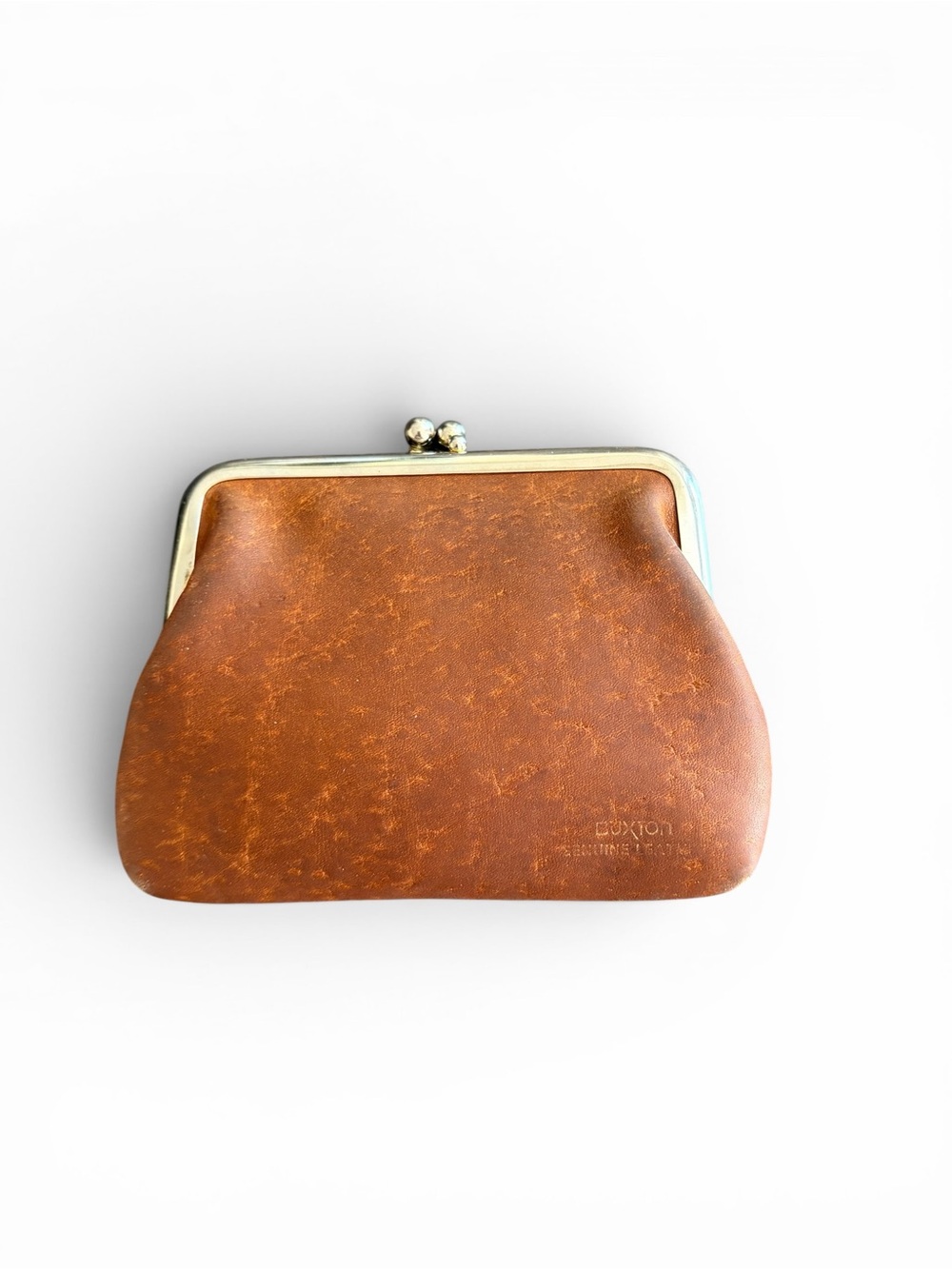 Vintage Buxton Tan Leather Kiss-Lock Coin Purse - Picture 3 of 14